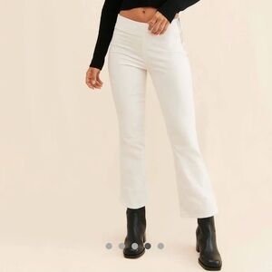Free People "In My Feelings" Velvet Crop Slim Flare Pants. Size small